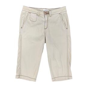 Anthropologie Chino Pedal Pusher 26 Cotton Stretch Belt Loops Clam Digger Pants